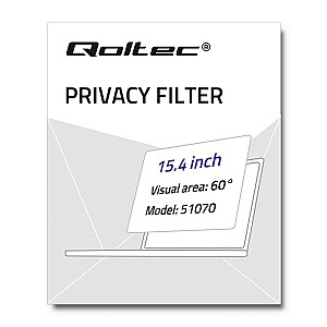 Qoltec 51070 39,1 cm (15,4 colio) ekrano privatumo filtrai