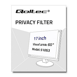 Qoltec 51063 privatumo filtras 17 colių | 16:9