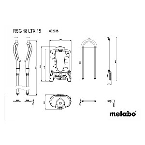 Baterinis kuprinės purkštuvas Metabo RSG 18 LTX 15 (602038850)