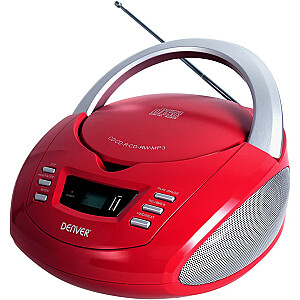 Boombox Denver TCU-211 su FM radiju ir CD įvestis raudona