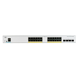Cisco Catalyst 1000-24P-4G-L tinklo jungiklis, 24 prievadų Gigabit Ethernet (GbE) PoE+, 195 W PoE biudžetas, keturi Uplink 1 G SFP prievadai, veikimas be ventiliatoriaus, pratęsta ribota garantija (C1000-24P-4G-L)