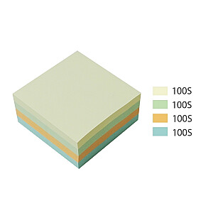Клейкие листы StickN 21890 FSC 76х76мм, 400 листов, пастельные тона