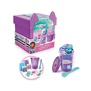 Пластилиновый Кошачий домик Габи - Кошачья коробочка с сюрпризом, фиолетовый (слайм)