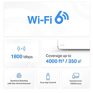 Wi-Fi sistema - Halo H70X AX1800, 2 vnt.