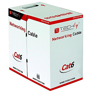 Tinklo kabelis Techly ITP-C6F-FL pilkas, 305 m Cat6 F/UTP (FTP)