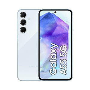 Samsung Galaxy A55 5G 16,8 cm (6,6 colio) hibridinis dviejų SIM kortelių Android 14 USB Type-C 8 GB 256 GB 5000 mAh mėlynas