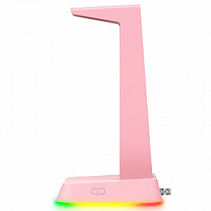 Подставка для наушников с RGB-подсветкой ST2, розовая
