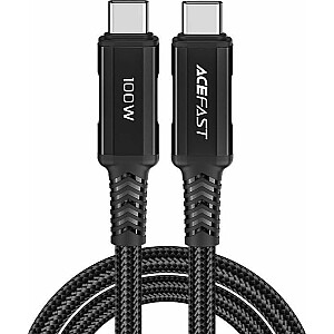 USB kabelis Acefast USB-C į USB-C, 2 m, juodas (6974316280996)