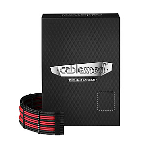 CableMod PRO ModMesh RT ASUS/Seasonic/Phanteks kabelių rinkiniai – juodi/raudoni