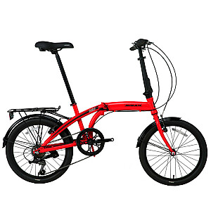 Sulankstomas dviratis Bisan 20 Twin S (PR10010405) raudonas