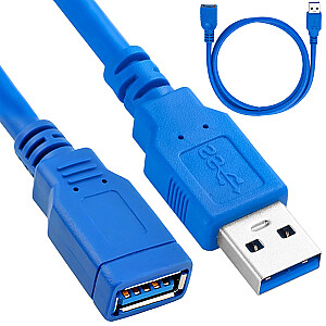 Fusion USB 3.0 prailginimo kabelis 1,5 m mėlynas