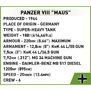 Panzer VIII Maus blokai