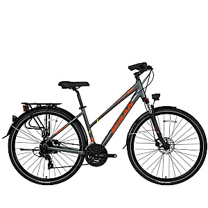 Turistinis dviratis Bisan 28 TRX8300 City Lady (PR10010432) pilka/oranžinė (Rato dydis: 28 Rėmo dydis: M)