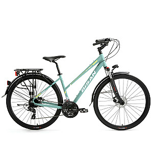 Turistinis dviratis Bisan 28 TRX8300 City Lady (PR10010473) Žalia/geltona (Rato dydis: 28 Rėmo dydis: M)