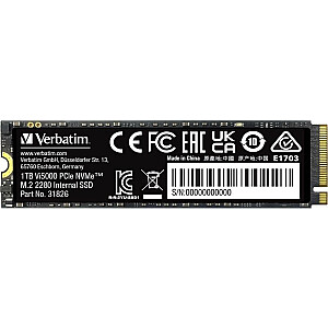 Dysk Verbatim Vi5000 1TB M.2 2280 PCI-E x4 Gen4 NVMe SSD (31826)