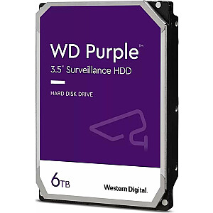 WD Purple 6 TB, 3,5 colio, SATA III (6 Gb/s) serverio diskas (WD64PURZ)