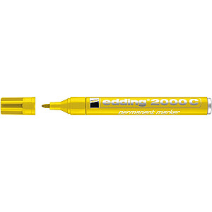 Перманентный маркер Edding 2000C, круглый наконечник, 1,5-3 мм, желтый
