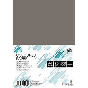 Цветная офисная бумага Колледж А4, 80г, серый цвет, 500 листов.