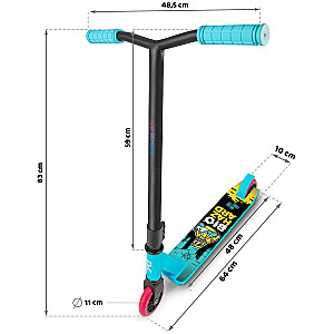Трюковый самокат SOKE GO! бирюзовый