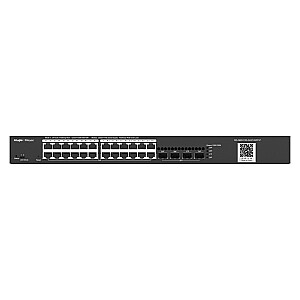 Tinklo jungiklis Ruijie Networks RG-NBS3100-24GT4SFP-P Valdomas L2 Gigabit Ethernet (10/100/1000) Maitinimas per Ethernet (PoE) Juodas