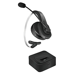 Bluetooth ausinės su mikrofonu ir įkrovimo stotele