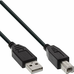 Кабель USB InLine USB-A - USB-B 0,3 м Черный (34503X)