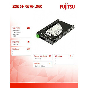 SSD SATA 960 GB 2,5 colio serverio disko rinkinys S26361-F5776-L960