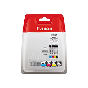 CANON CLI-571 C/M/Y/BK MULTI BL SEC | Canon rašalo bakas | Juoda, geltona, žalsvai mėlyna, purpurinė
