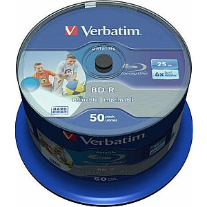 Verbatim BD-R 25 GB 6x50 vnt (43812)