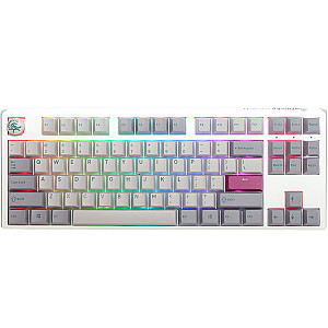 Ducky One 3 Mist Grey TKL žaidimų klaviatūra, RGB LED – MX-Ergo-Clear