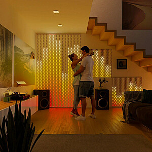 Twinkly Matrix — 500 светодиодных RGB-подсветок Pearl, прозрачный кабель, вилка F размером 1,7x7,8 фута