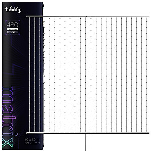 „Twinkly Matrix“ – 480 Pearl RGB LED lemputės, skaidrus laidas, 3,3 x 3,3 colio F kištukas