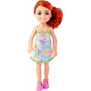 Lėlė Barbie Chelsea, pastelinė suknelė.