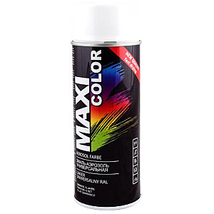 Аэрозольная краска Maxi Color RAL9010 400мл белая матовая