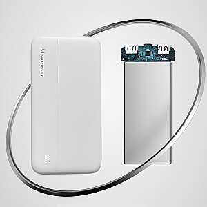 Wozinsky powerbank Li-Po 10000mAh 2 x USB baltas (WPBWE1)