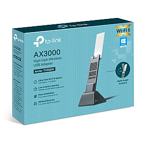 Archer TX50UH USB adapteris, AX3000 tinklo plokštė