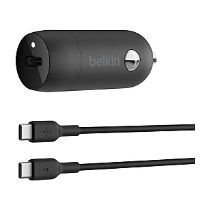 Автомобильное зарядное устройство PD PPS, 30 Вт, черное + кабель USB-C