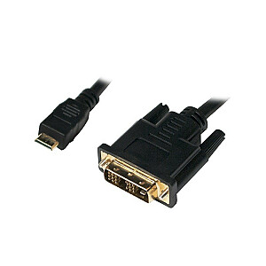 Mini HDMI į DVI-D M/M laidas, 2 m, juodas