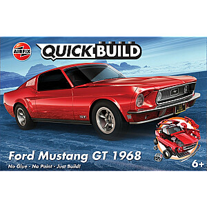 Greitas 1968 metų Ford Mustang GT plastikinio modelio surinkimas.