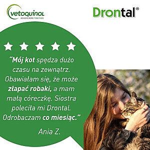 Vetoquinol Drontal dehelmintinės tabletės katėms, 2 vnt.