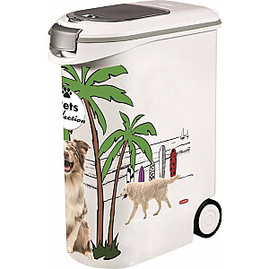 Trauks barības uzglabā&scaron;anai uz riteņiem Pet Life Dogs 20kg 54L 49,3X27,8x60,5cm