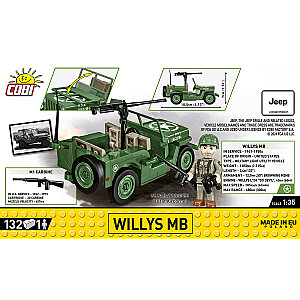 Willys MB blokuoja 132 elementus