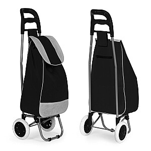 Pirkinių vežimėlis, krepšys 25l, ant ratų, metalinis rėmas, guminiai ratai.