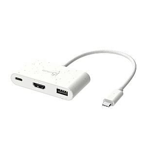 j5sukurkite JCA379EW – USB-C® – HDMI™ ir USB™ Type-A su maitinimo tiekimu