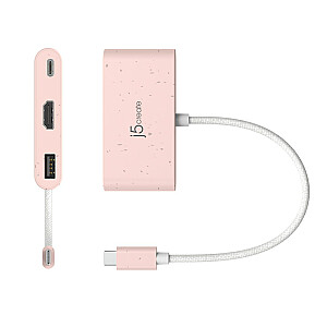 j5create JCA379ER – USB-C® – HDMI™ ir USB™ Type-A su maitinimo tiekimu