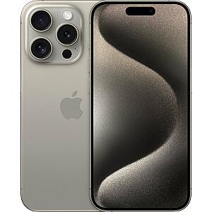 Išmanusis telefonas Apple iPhone 15 Pro 256 GB Natural Titanium (MTV53)