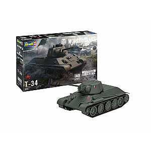 Plastikinis tanko T-34 modelis „World of Tanks“.