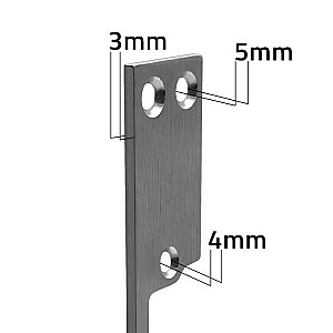 Двусторонняя простая табличка для электрозащёлки | Запорная пластина | 250 мм | нержавеющая сталь