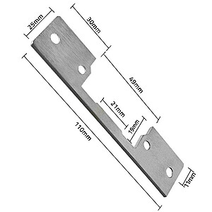 Двусторонняя простая табличка для электрозащёлки | Запорная пластина | 110 мм | нержавеющая сталь