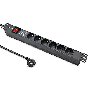 Удлинитель PDU для RACK 19" | 1U | 16A | 6xFRENCH | 1,8 м